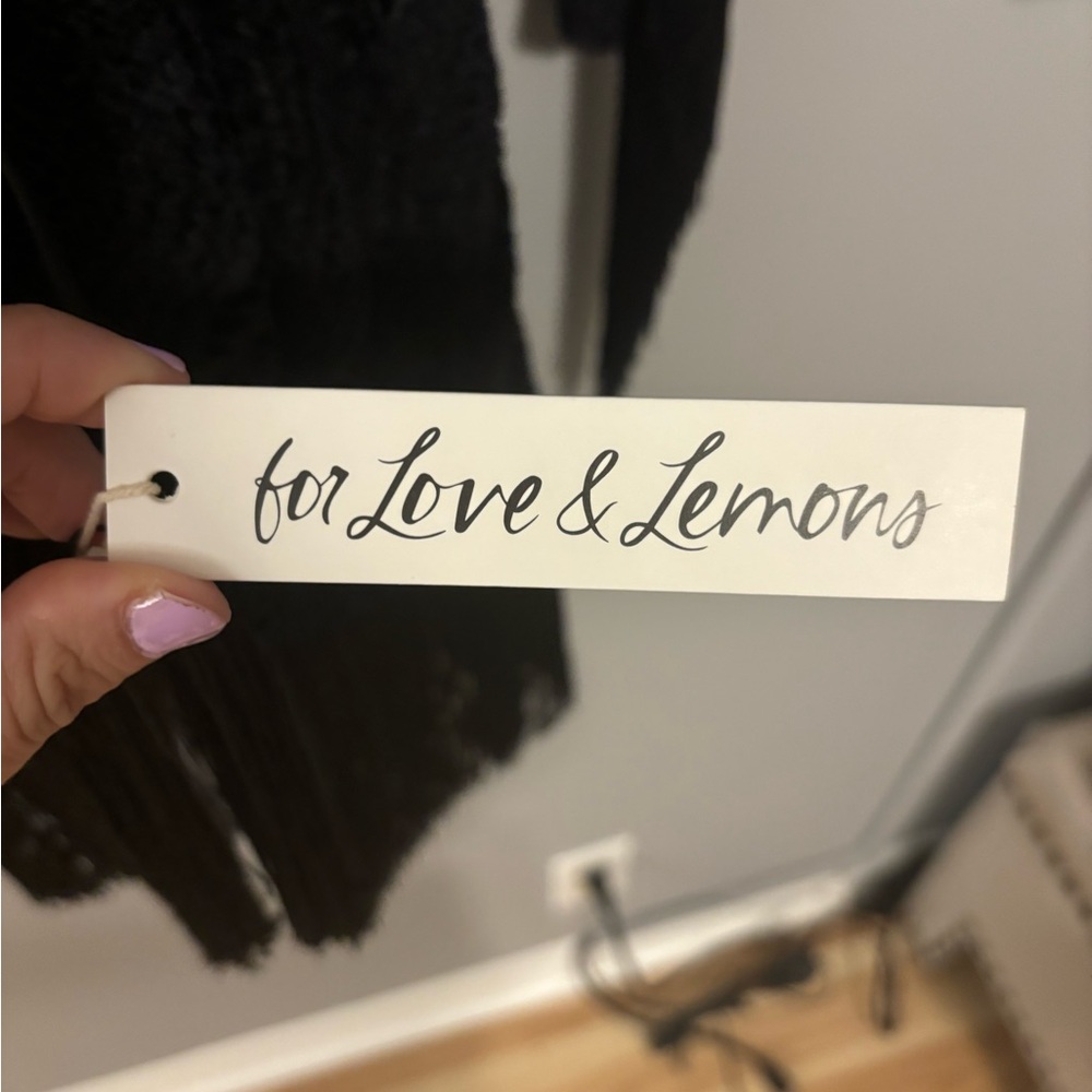 For Love and Lemons Aubrey Mini Dress in Black Size Medium NWT - Picture 7 of 11